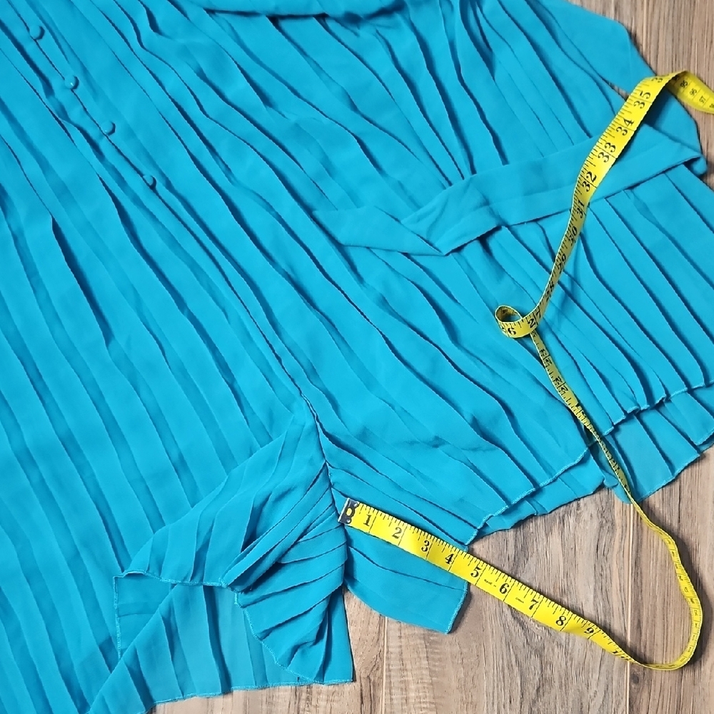 Vanilla Bay Teal Women's Sleeveless Pleated NWT Romper L - Picture 9 of 13